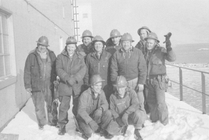 Journeyman working along Lake Superior, circa the late 1950's